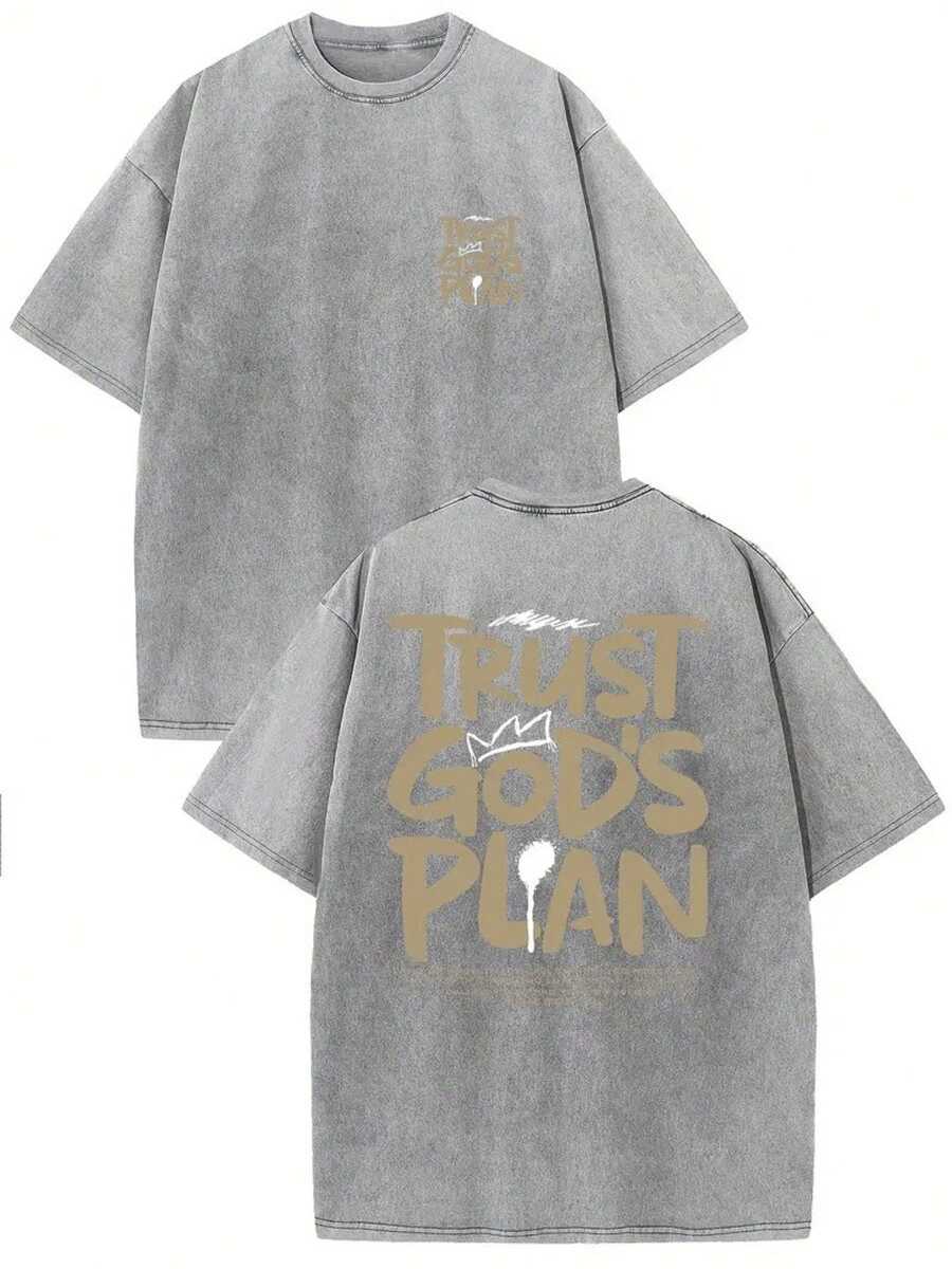 Trust Gods Plan Cotton Washed T-Shirts