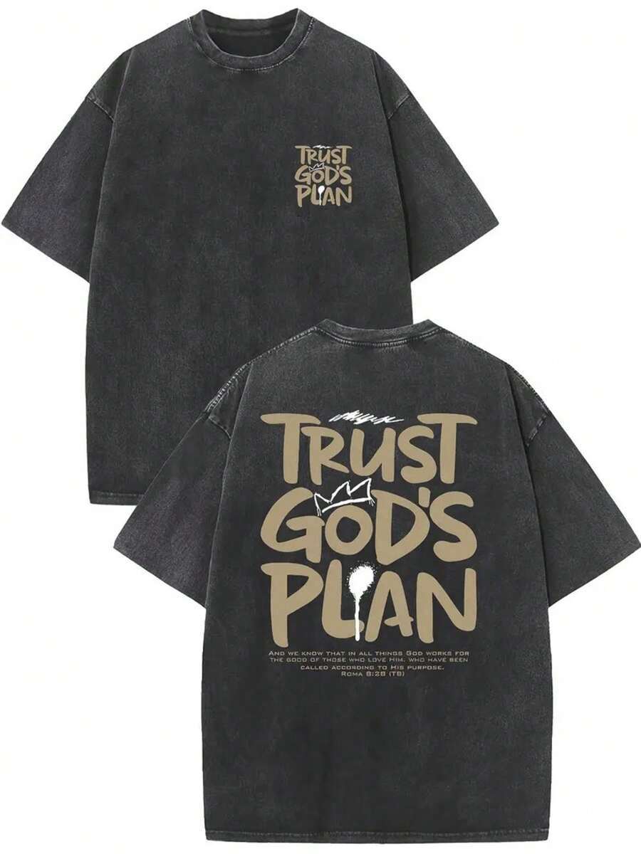 Trust Gods Plan Cotton Washed T-Shirts