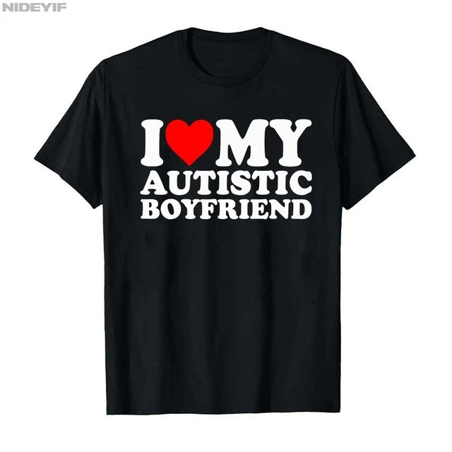 Couples I Love my boyfriend/girlfriend cotton T-shirt