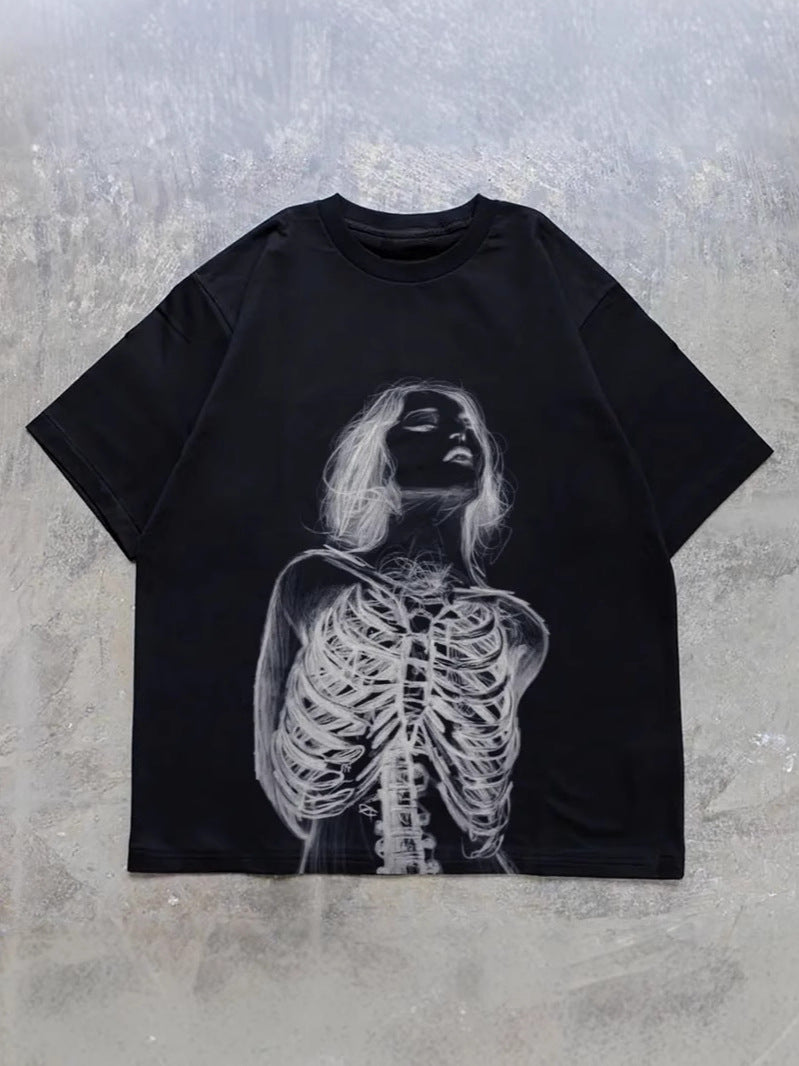 Skeletal Women Cotton T-shirt