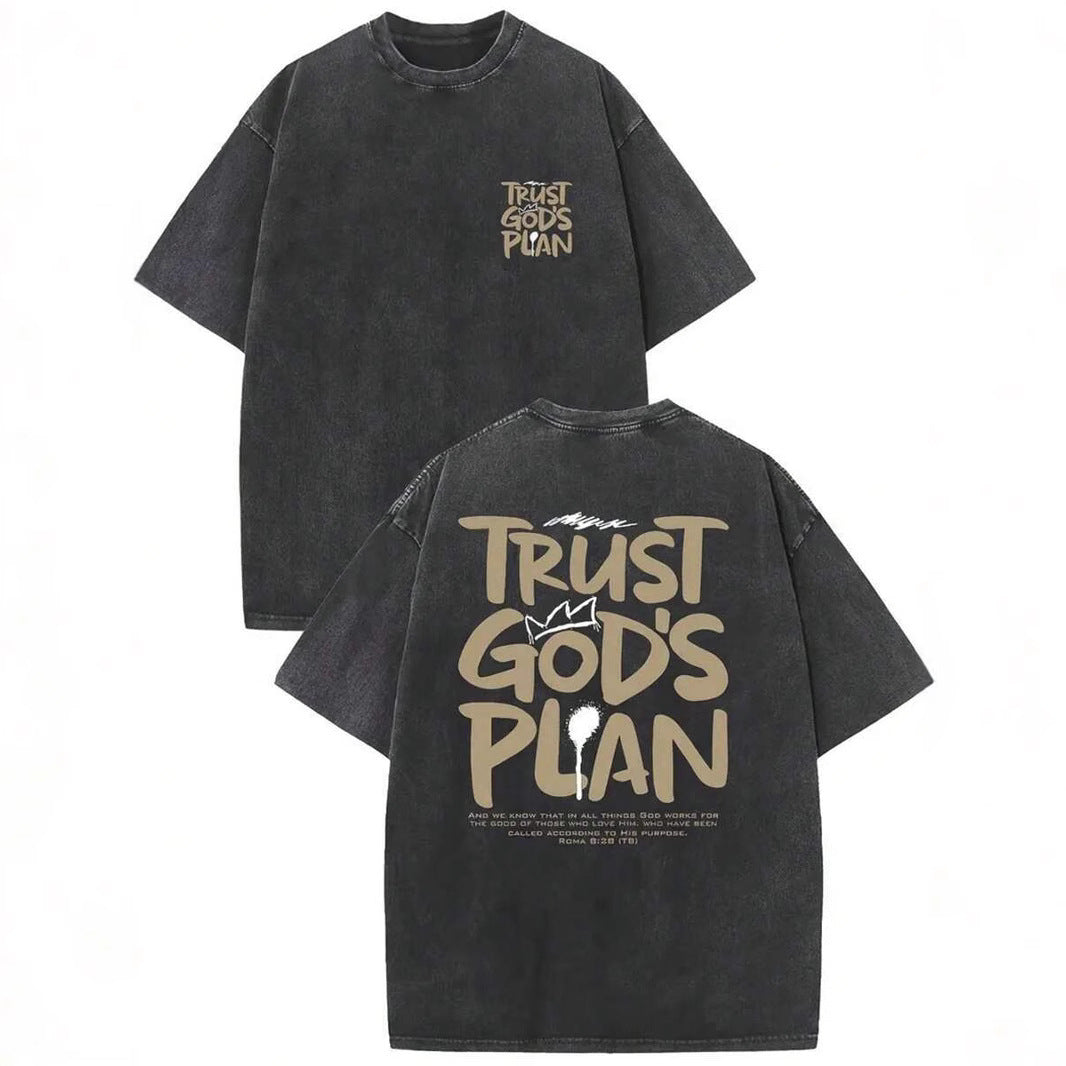 Trust Gods Plan Cotton Washed T-Shirts