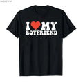 Couples I Love my boyfriend/girlfriend cotton T-shirt