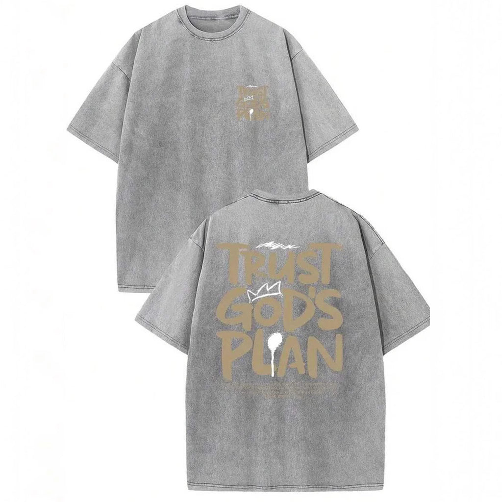 Trust Gods Plan Cotton Washed T-Shirts