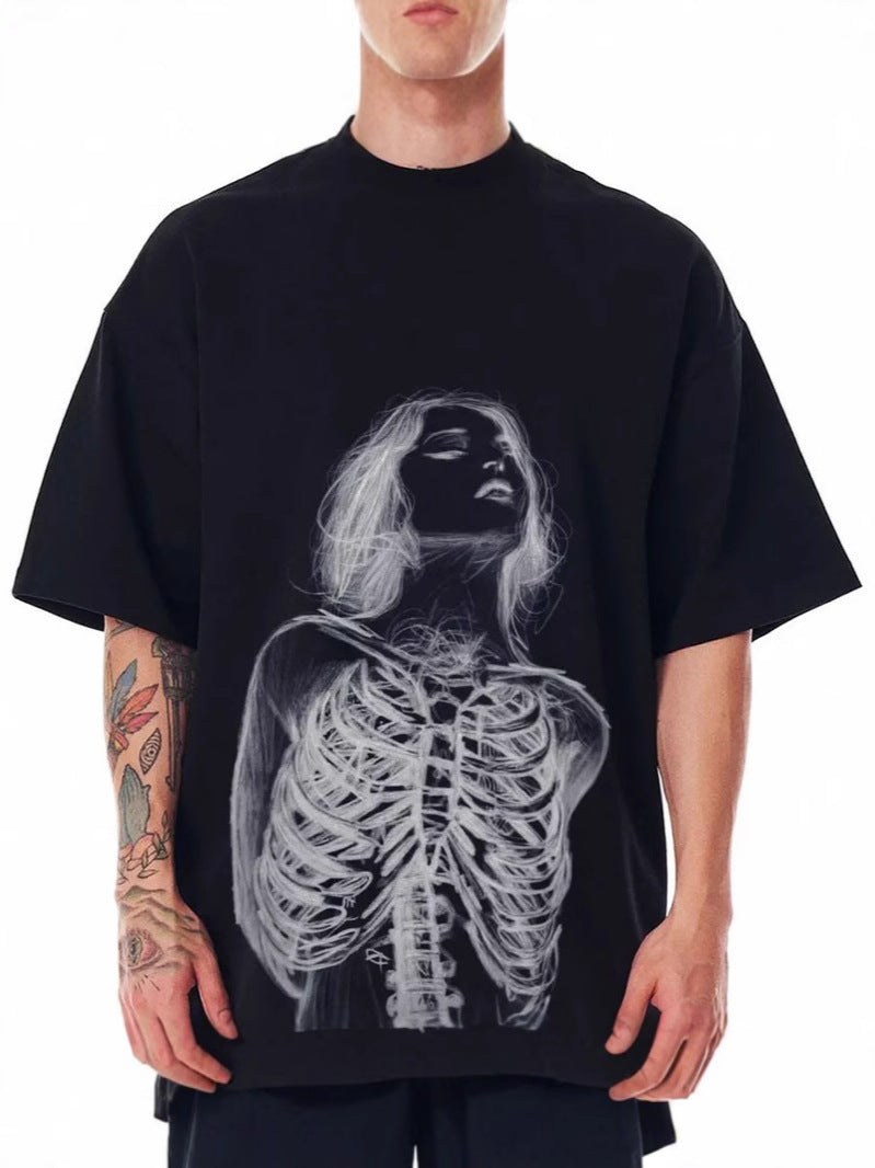 Skeletal Women Cotton T-shirt