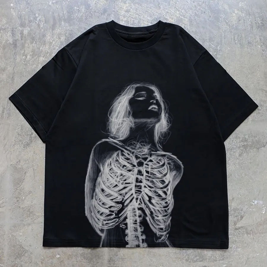 Skeletal Women Cotton T-shirt
