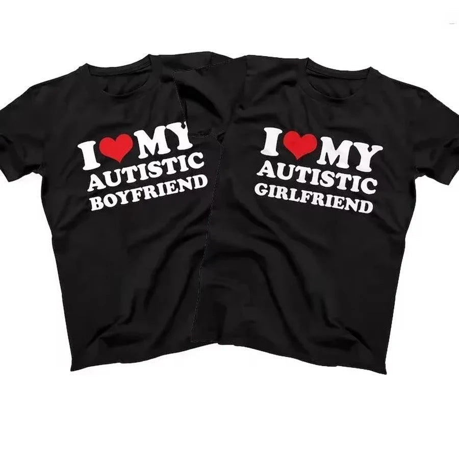 Couples I Love my boyfriend/girlfriend cotton T-shirt