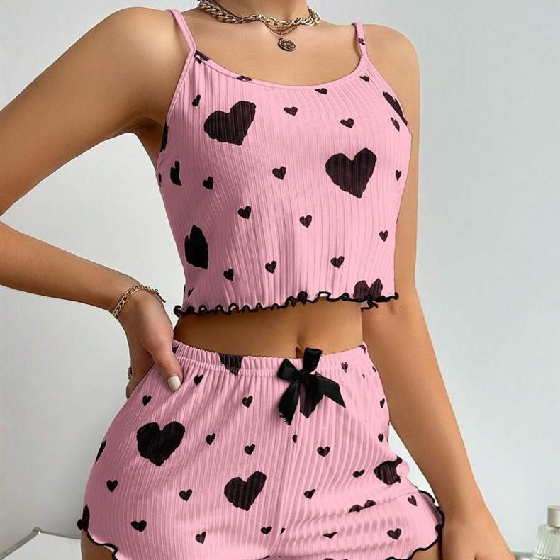 Women's Heart Print Loungewear