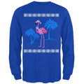 Mens Flamingo Winter Ugly Christmas Sweater Long Sleeve T Shirt